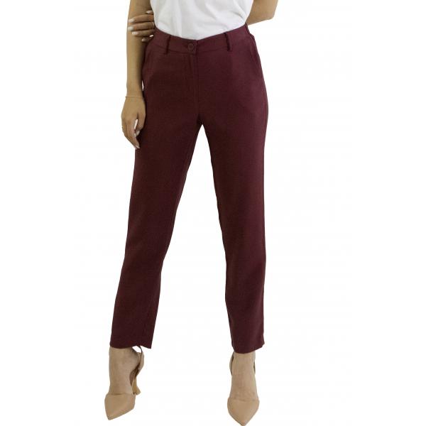 Pantalone in viscosa dritto con elastico dietro  Options 